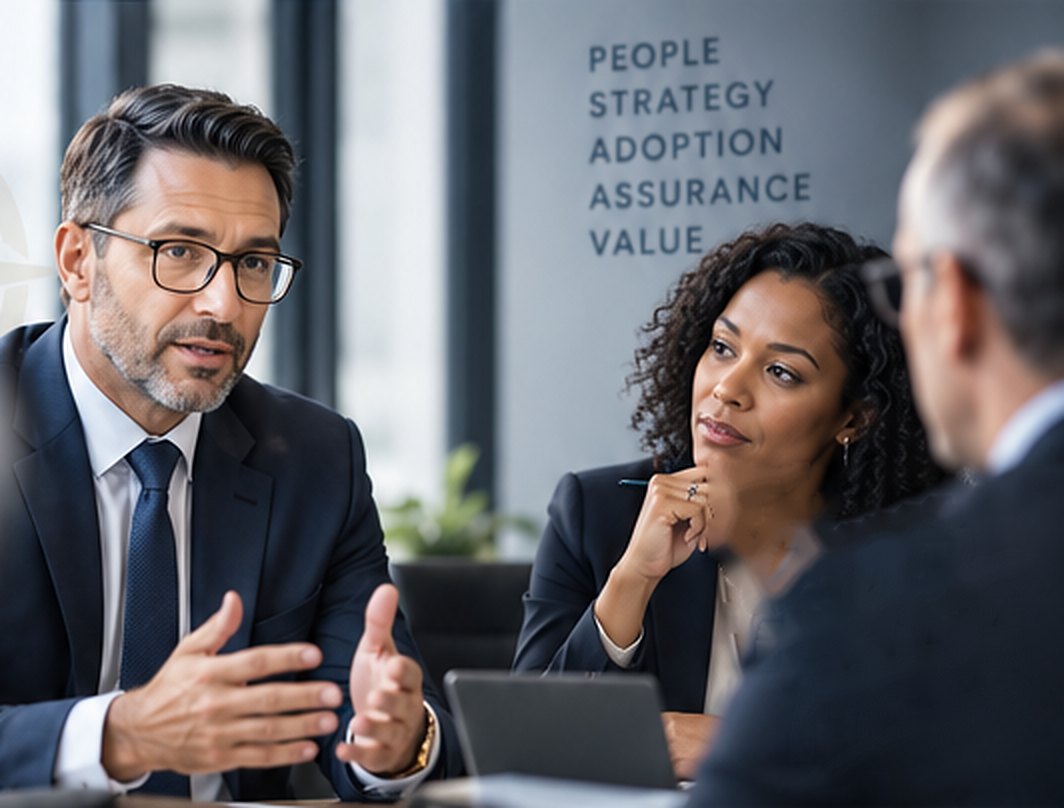 Executives discussing adoption risk
